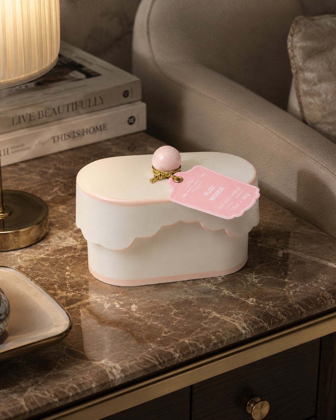 CANDELA CERAMIC DISH YUZU WOOD PADDYWAX | in vasetto in ceramica | 155g