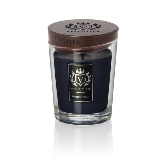 CANDELA ENDLESS NIGHT VELLUTIER | in vaso di vetro | varie misure