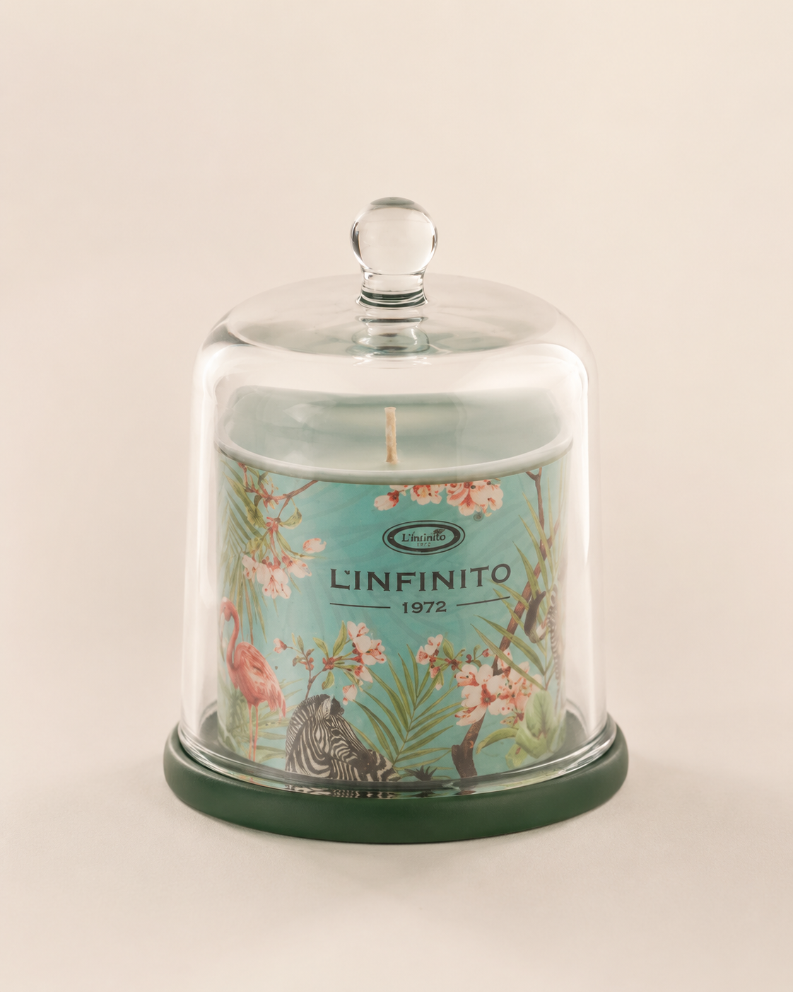 CANDELA ESOTICA L'INFINITO BOMBONIERE | in vetro | Ø9x11cm