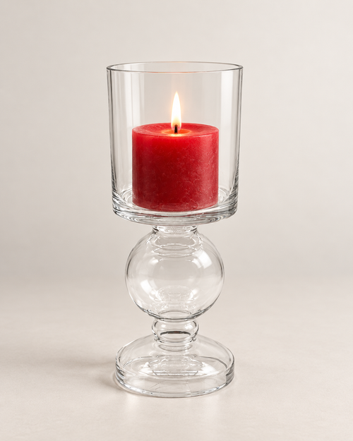 CANDELIERE BRANDANI | in vetro | 14x33,5cm