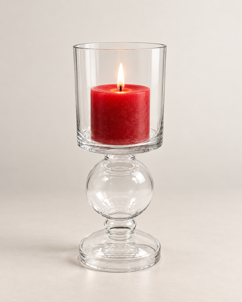 CANDELIERE BRANDANI | in vetro | 14x33,5cm