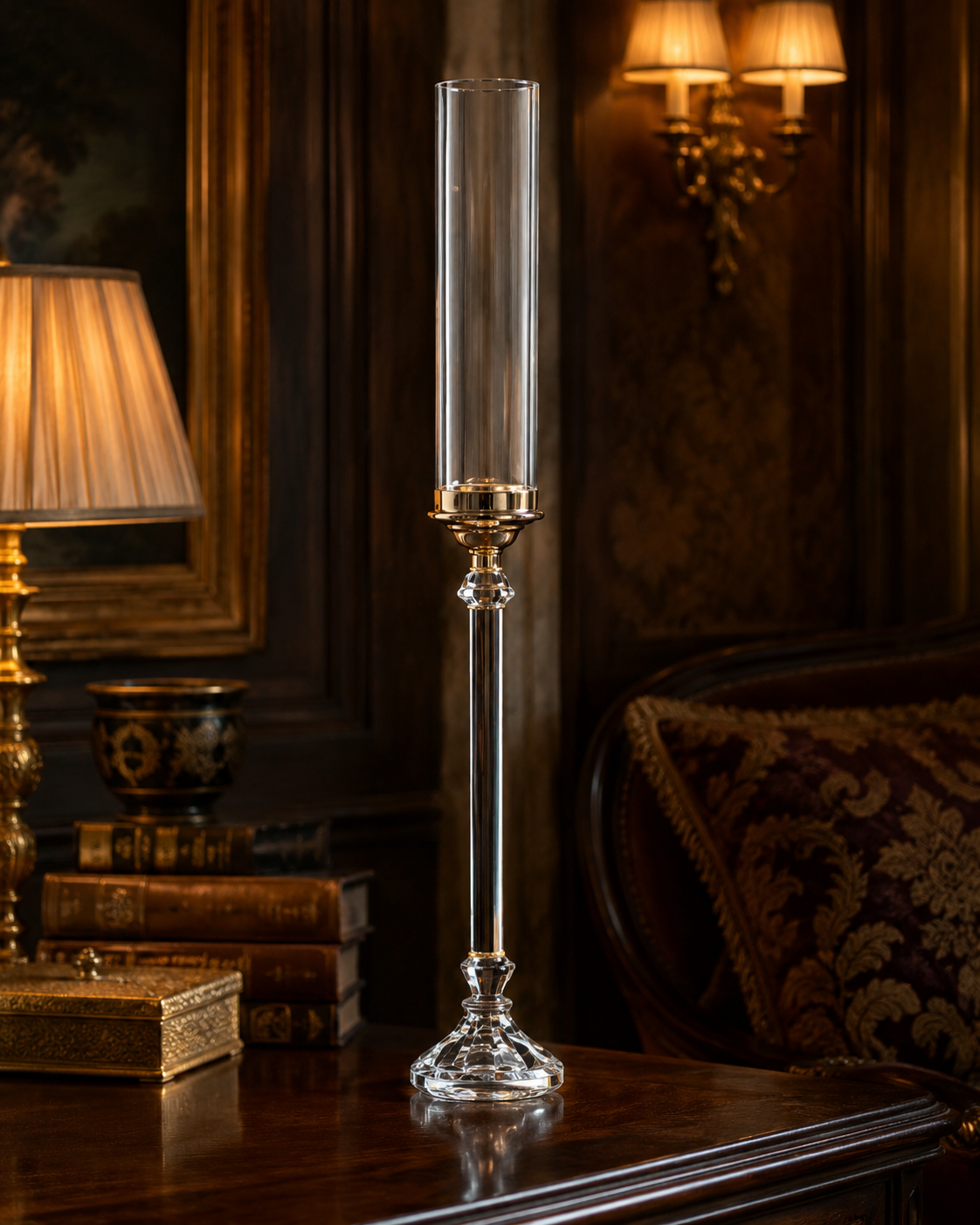 CANDELIERE AD 1 FIAMMA C.V. CRISTAL | in vetro | varie misure