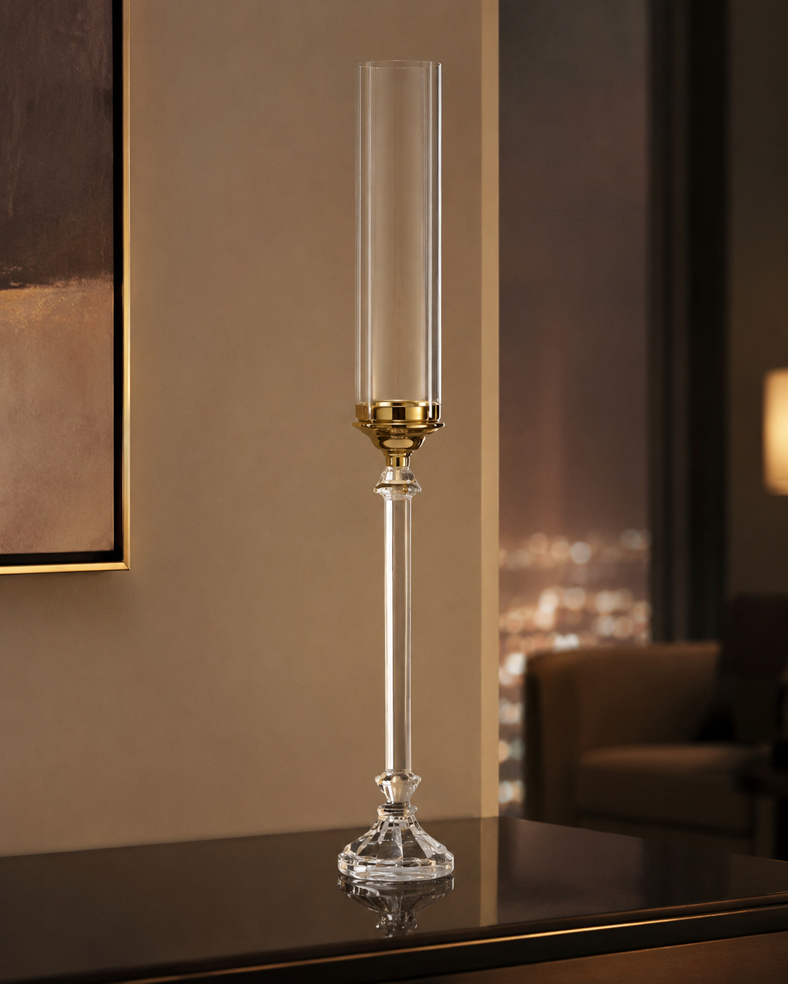 CANDELIERE AD 1 FIAMMA C.V. CRISTAL | in vetro | varie misure