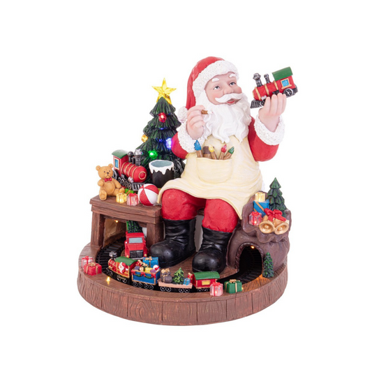 CARILLON BABBO NATALE CLEVELAND BIZZOTTO | in poliresina | Ø40x41cm