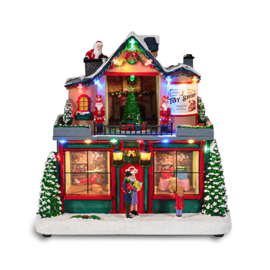 GIOSTRA VILLAGGIO TOY HENRIETTE | in resina con luci e musica | 22x12x23cm