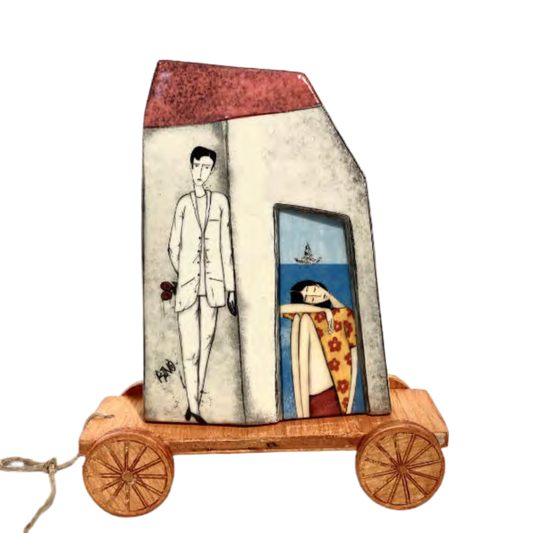 CARRETTO DEI SOGNI TERRE DI SCIROCCO | in ceramica | 20x23cm