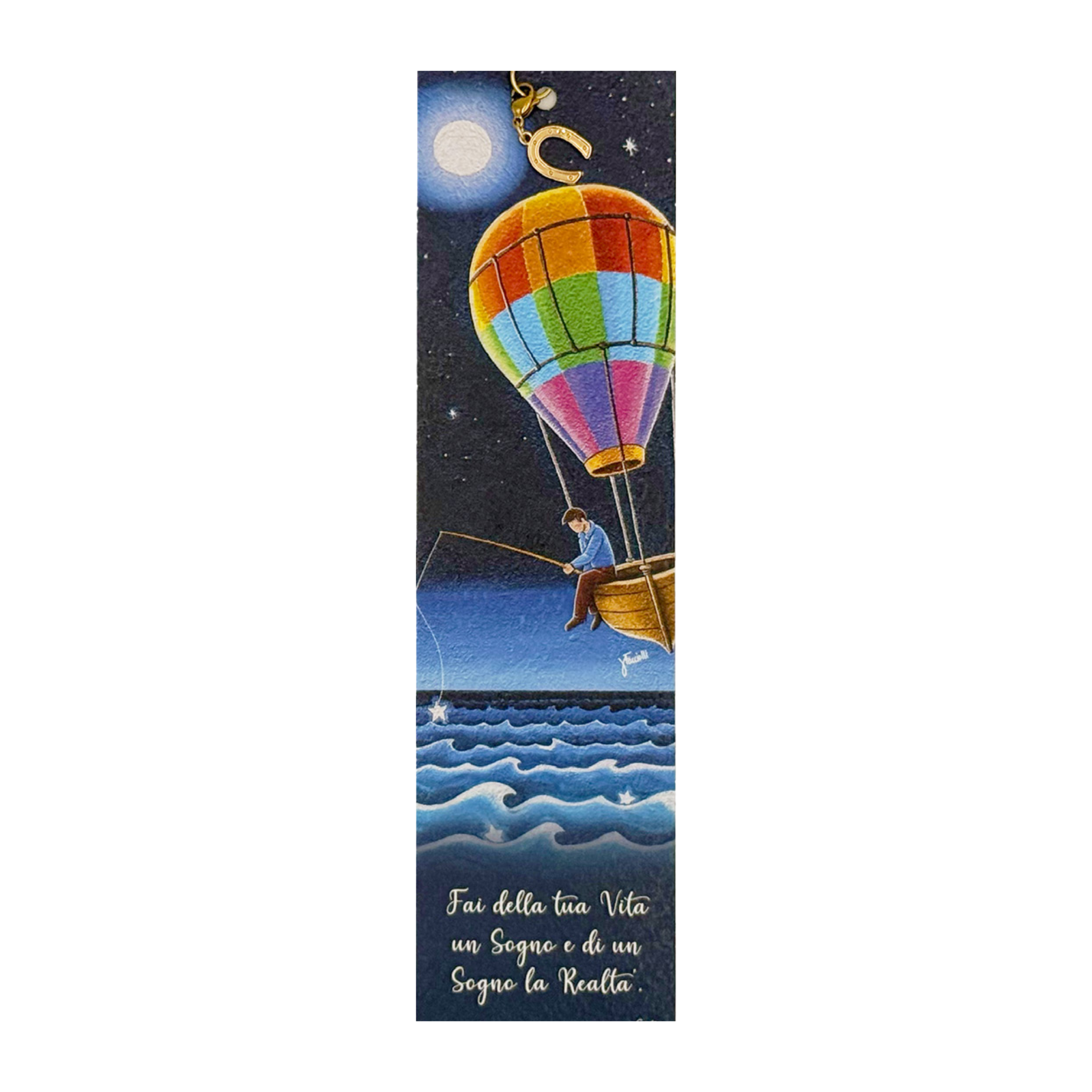 CHARM CON SEGNALIBRO "A PESCA DI SOGNI" ESTEGO - 5x21cm | Adele Chérie