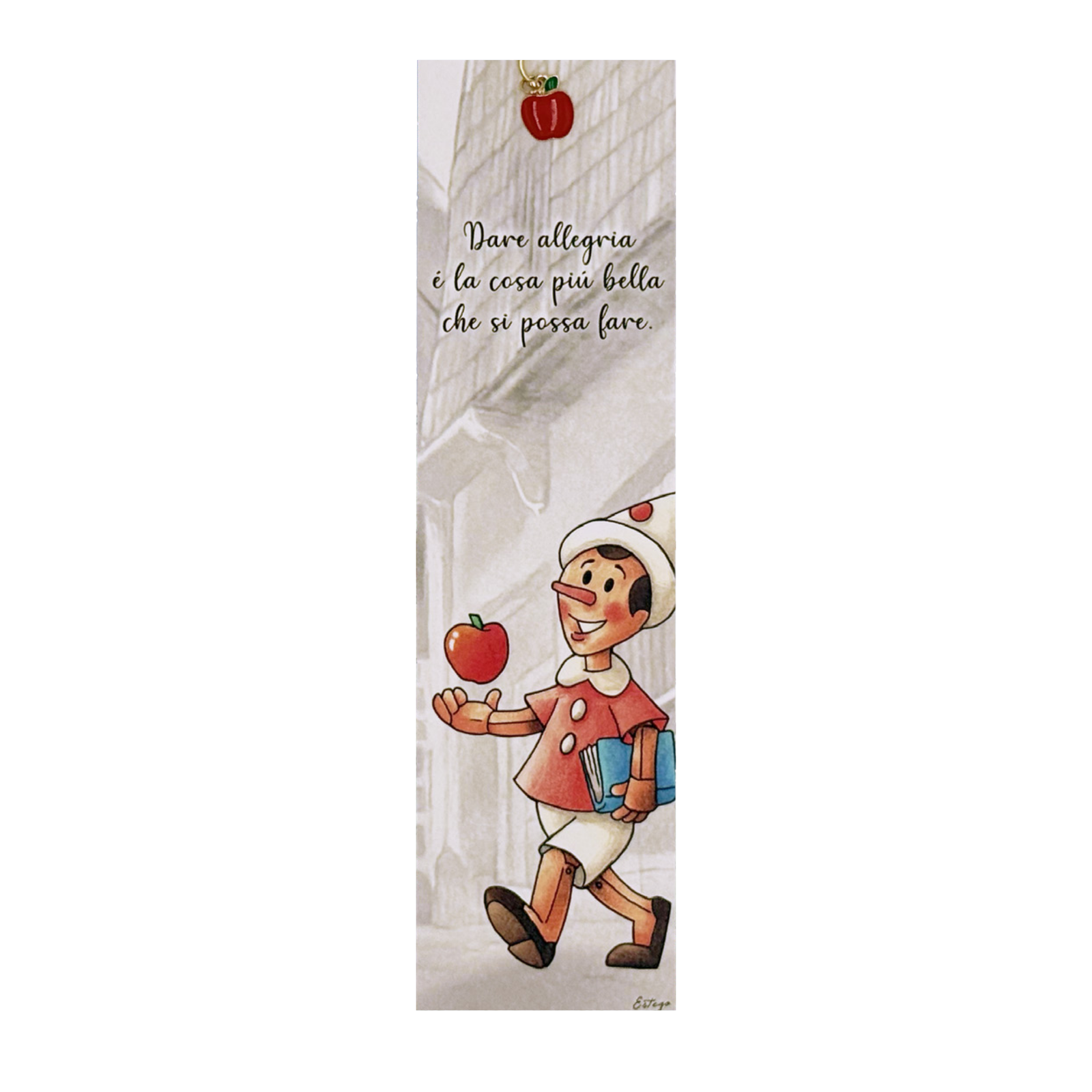 CHARM CON SEGNALIBRO "DARE ALLEGRIA" ESTEGO - 5x21cm | Adele Chérie