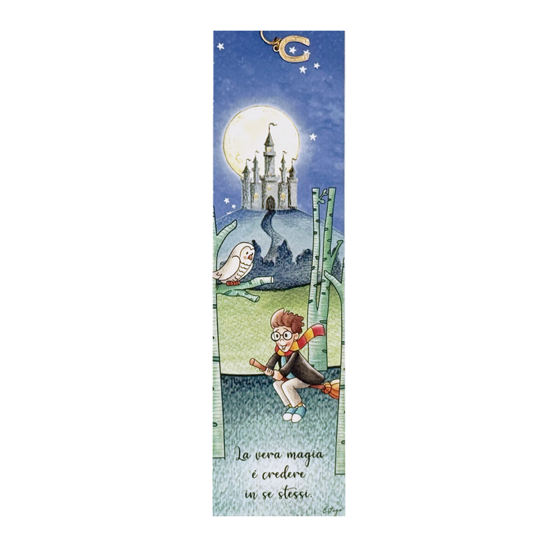 CHARM CON SEGNALIBRO "LA VERA MAGIA" ESTEGO - 5x21cm | Adele Chérie