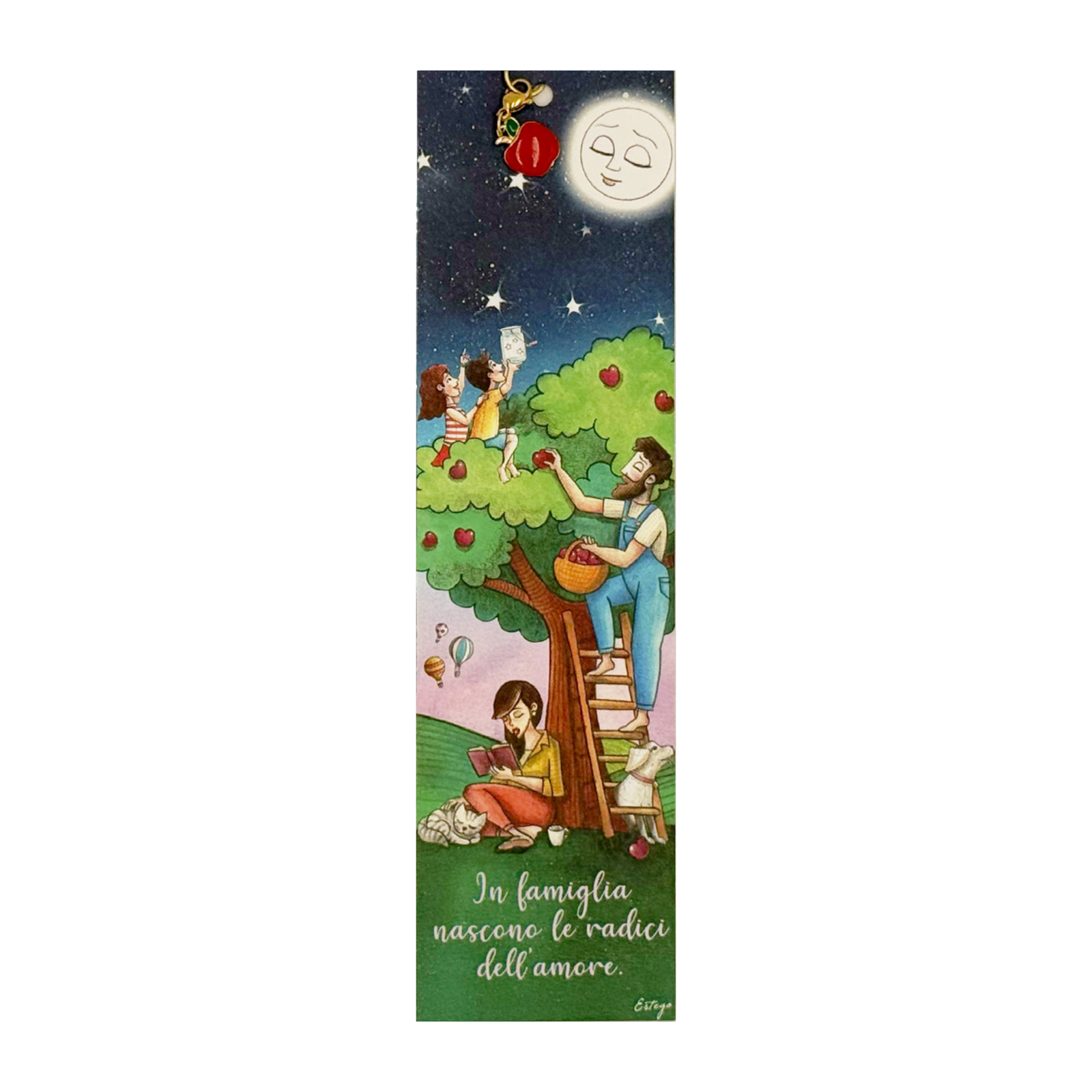 CHARM CON SEGNALIBRO "ALBERO DELLA FAMIGLIA" ESTEGO - 5x21cm | Adele Chérie