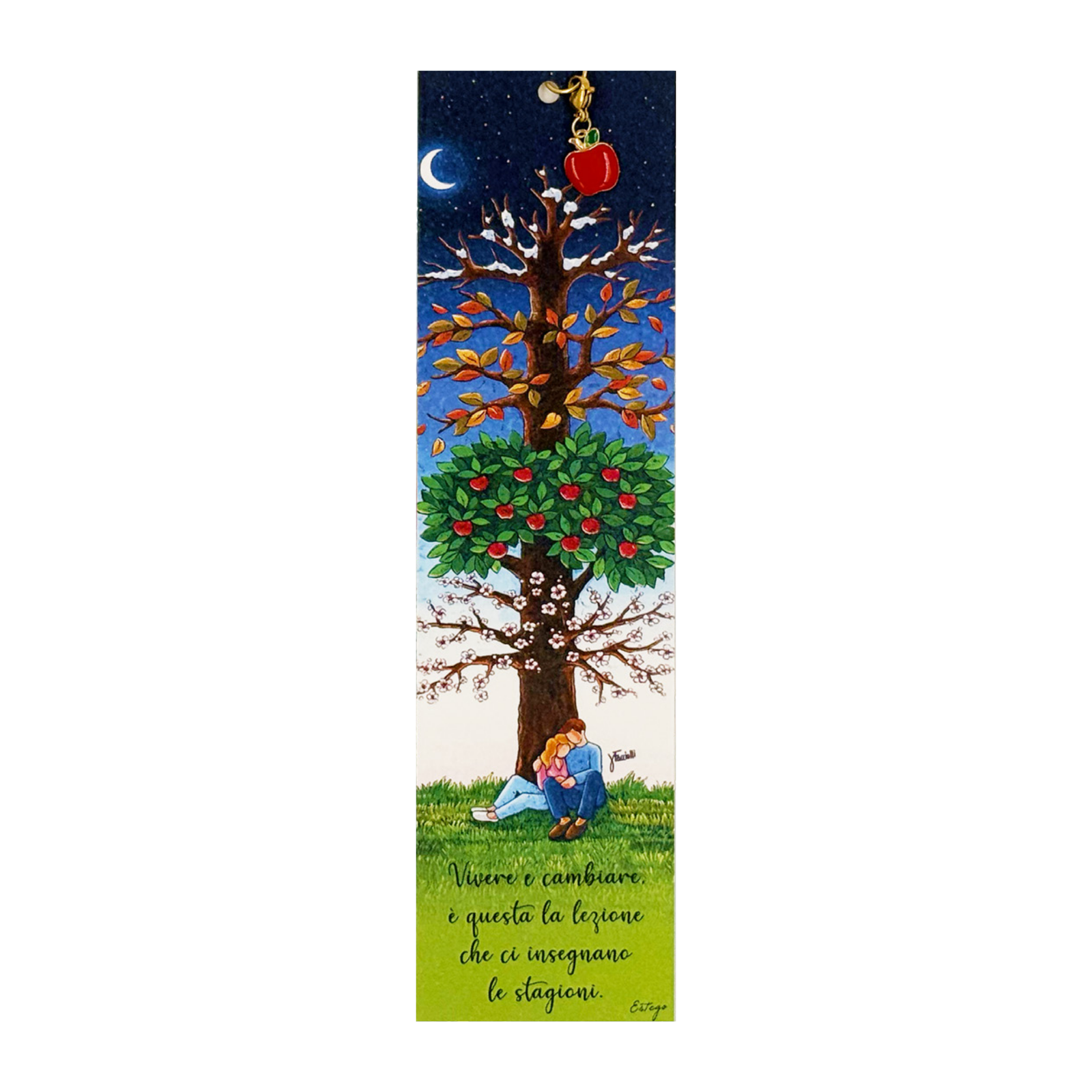 CHARM CON SEGNALIBRO "ALBERO DELLE STAGIONI" ESTEGO - 5x21cm | Adele Chérie