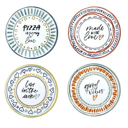SET PIATTI PIZZA ANDREA FONTEBASSO | in porcellana | 4pz