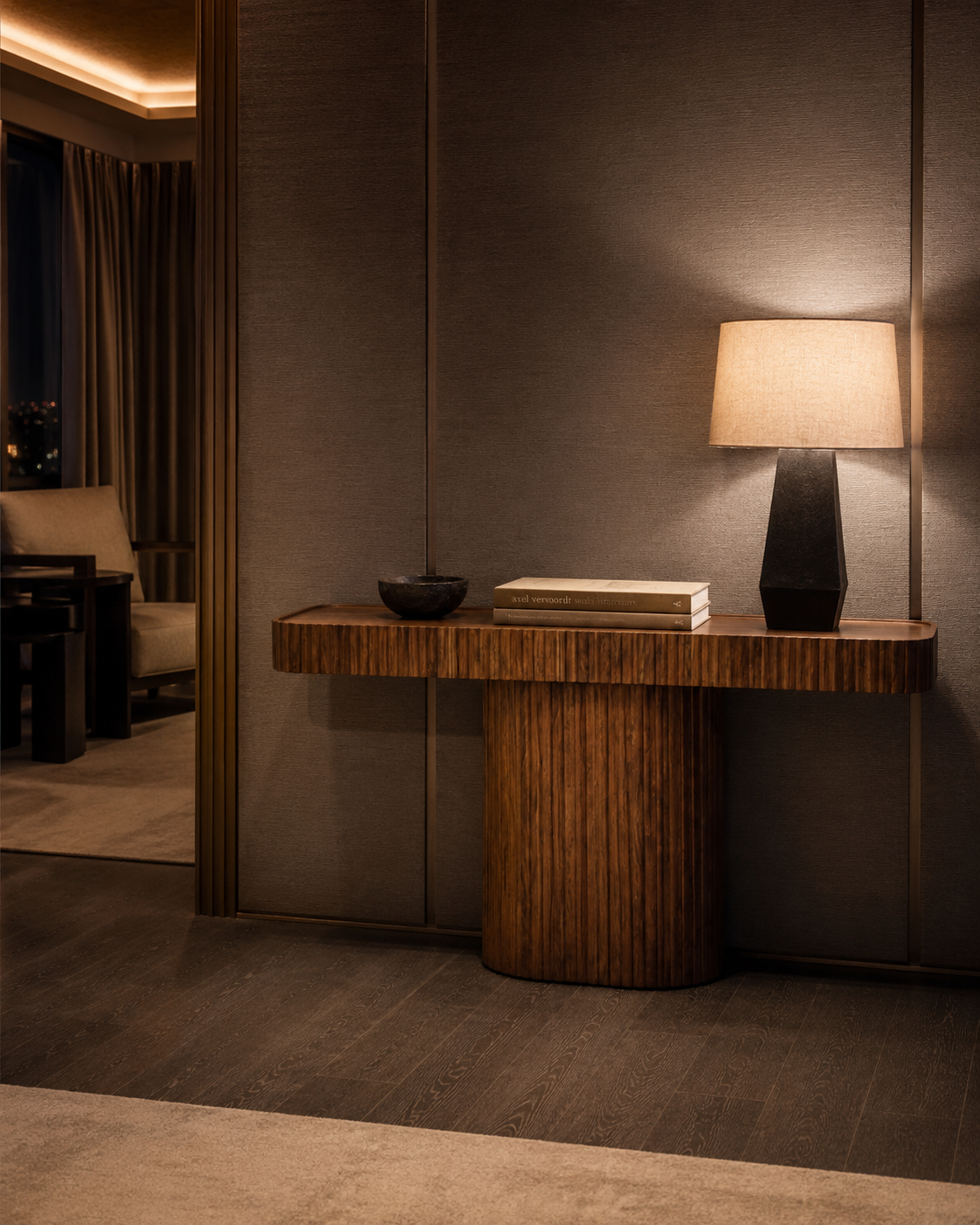 CONSOLLE KIOTO LIGHT&LIVING | in legno di acacia | 154x39x76cm
