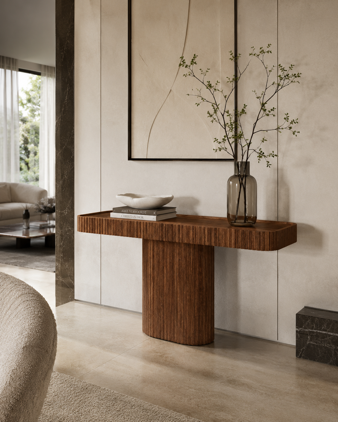 CONSOLLE KIOTO LIGHT&LIVING | in legno di acacia | 154x39x76cm