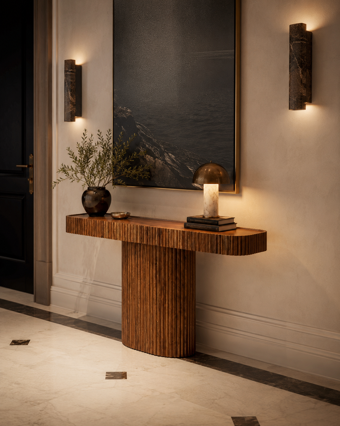 CONSOLLE KIOTO LIGHT&LIVING | in legno di acacia | 154x39x76cm