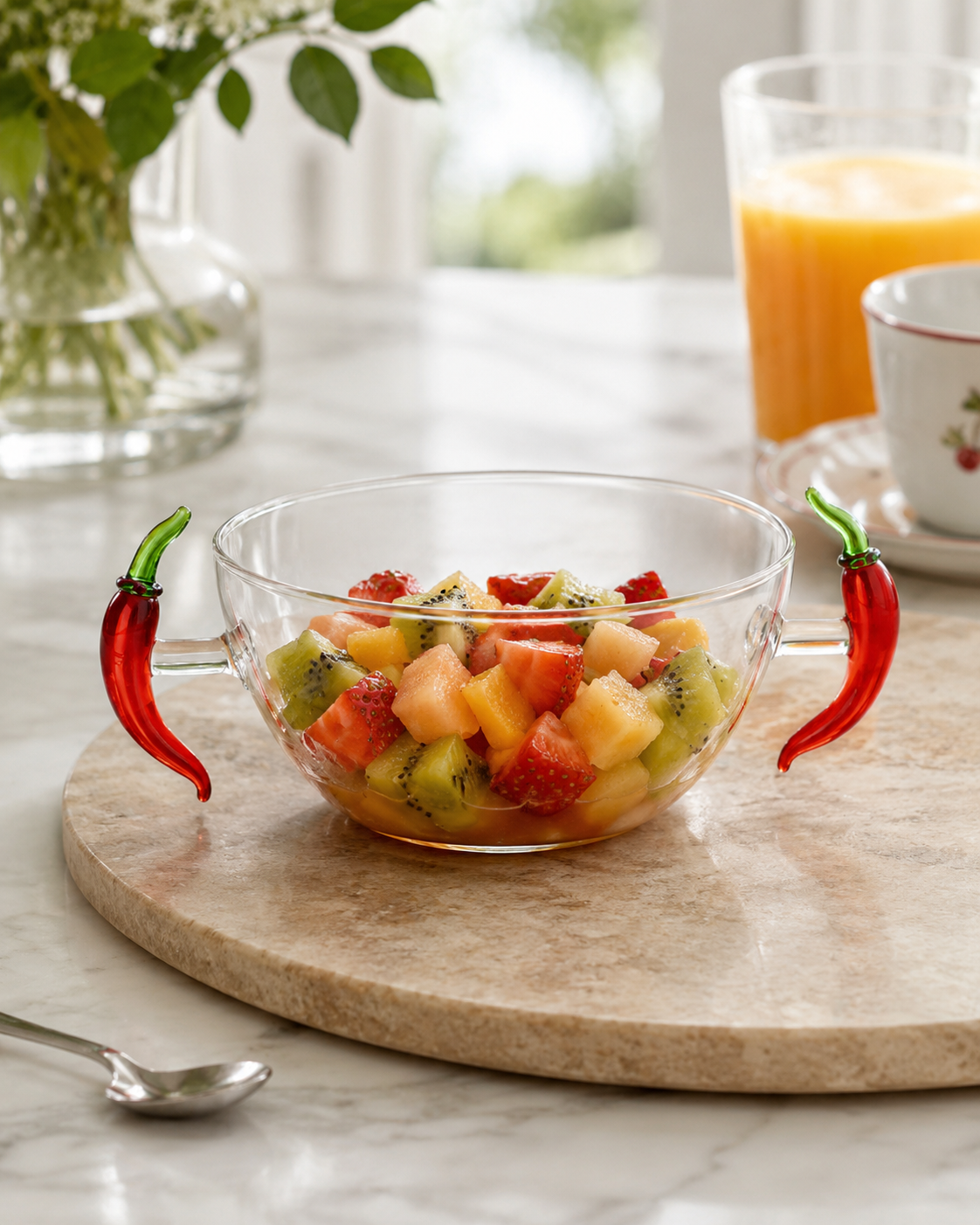 COPPA PEPERONCINI VEGETABLES ICHENDORF MILANO | glass | Ø13x6cm