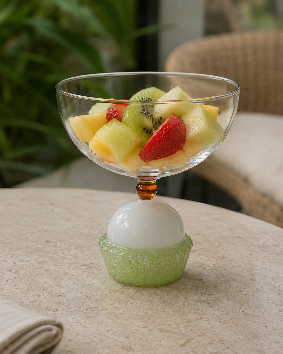 COQUETTE À PÂTISSERIE BLANCHE SWEET AND CANDY ICHENDORF MILANO| en verre borosilicate
