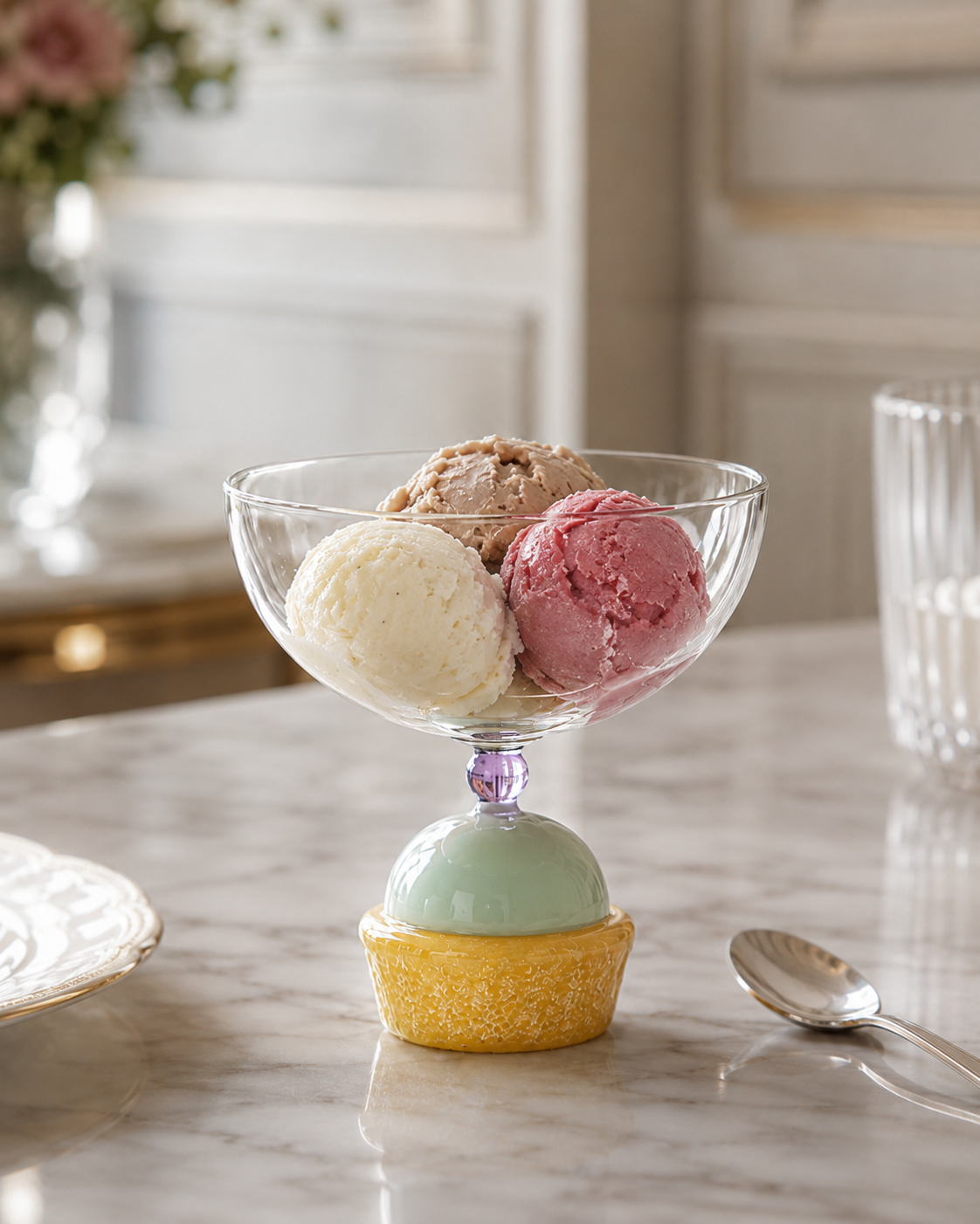 MATT GREEN PASTRY CUP SWEET AND CANDY ICHENDORF MILANO | made of borosilicate glass