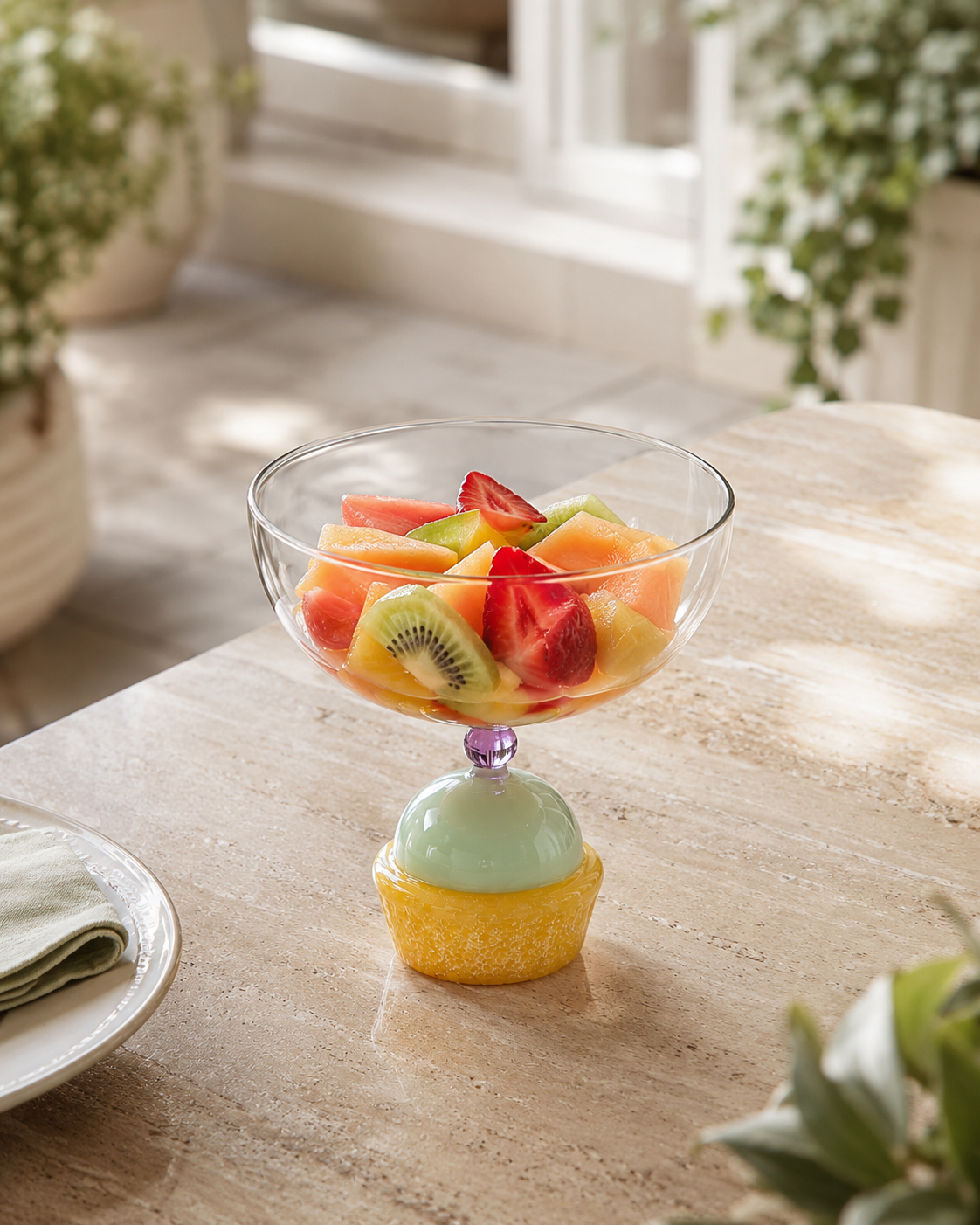 MATT GREEN PASTRY CUP SWEET AND CANDY ICHENDORF MILANO | made of borosilicate glass