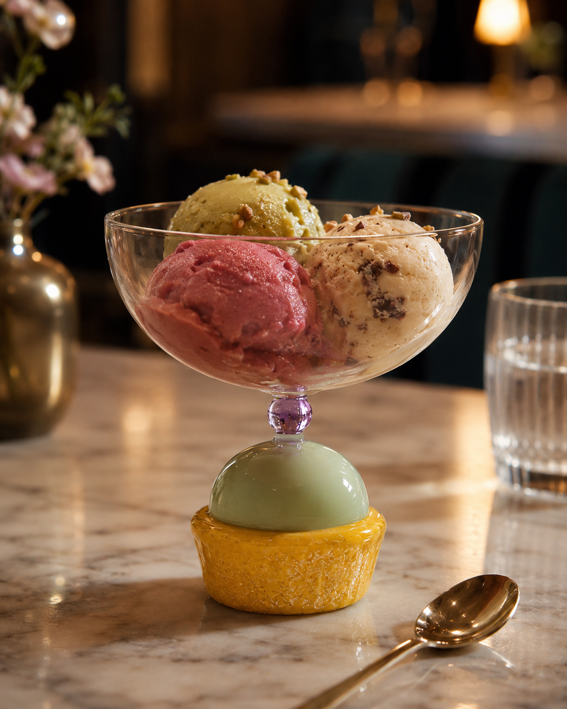 MATT GREEN PASTRY CUP SWEET AND CANDY ICHENDORF MILANO | made of borosilicate glass