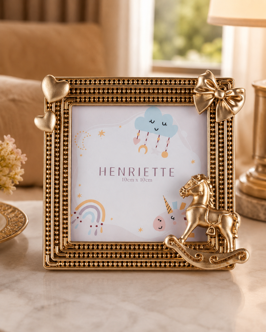 CORNICE CAVALLINO ENFANT HENRIETTE | in resina | 10x10cm