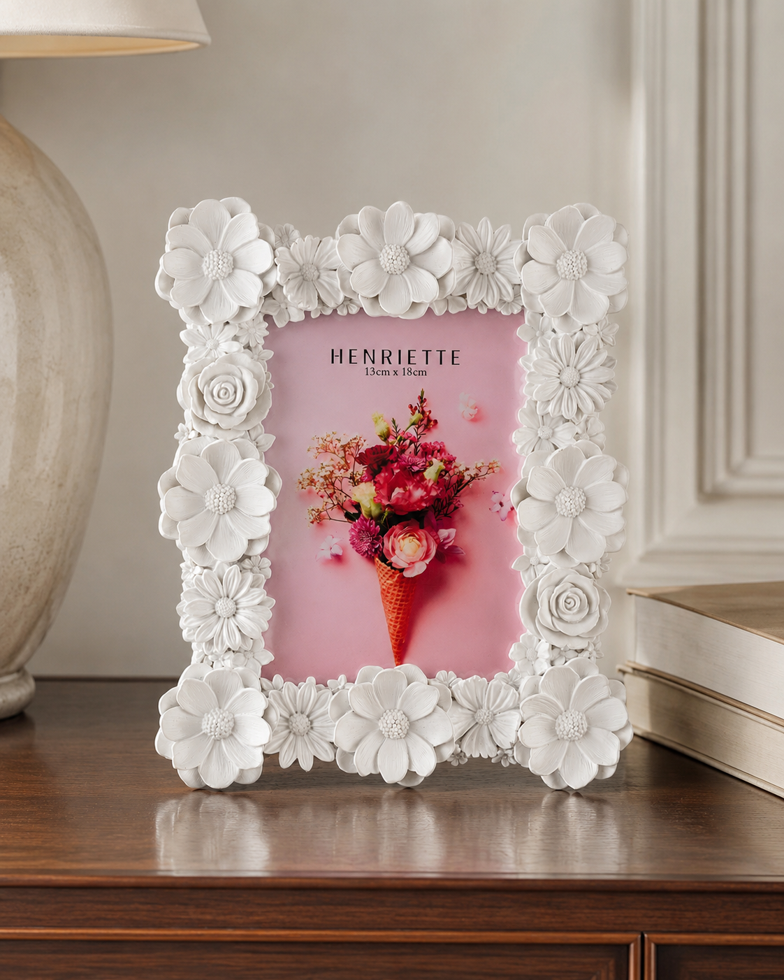 CORNICE FLOWERS HENRIETTE | in resina | varie misure