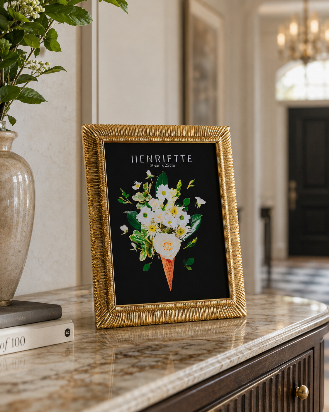 CORNICE PLISSE' OSTUNI HENRIETTE | in resina | 20x25cm