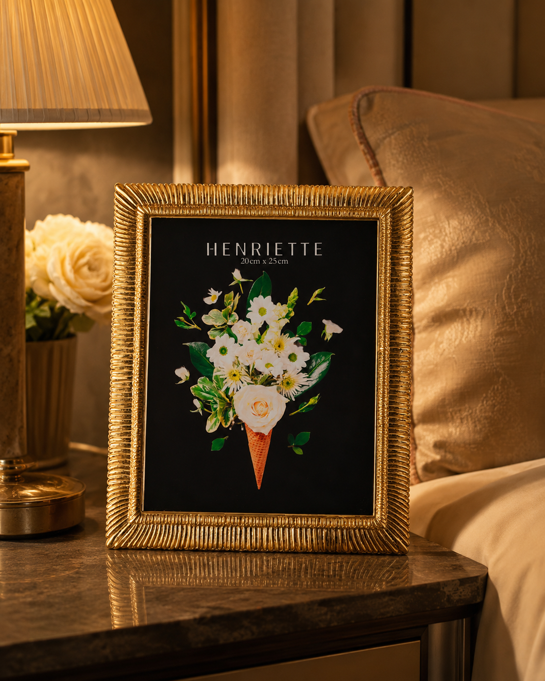 CORNICE PLISSE' OSTUNI HENRIETTE | in resina | 20x25cm