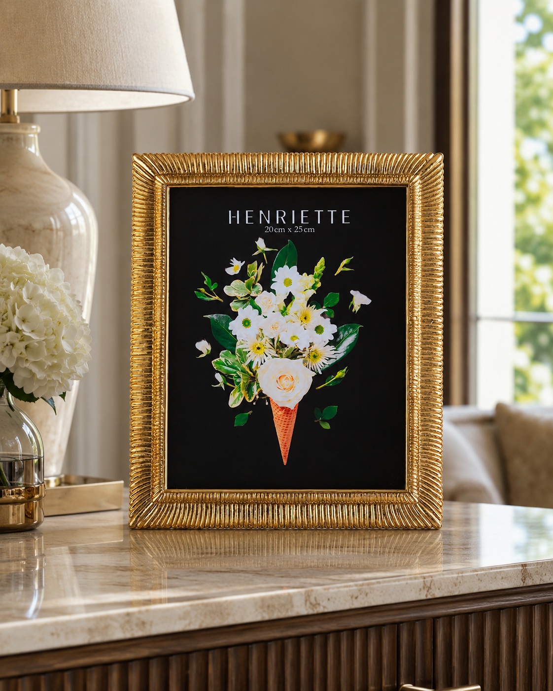 CORNICE PLISSE' OSTUNI HENRIETTE | in resina | 20x25cm