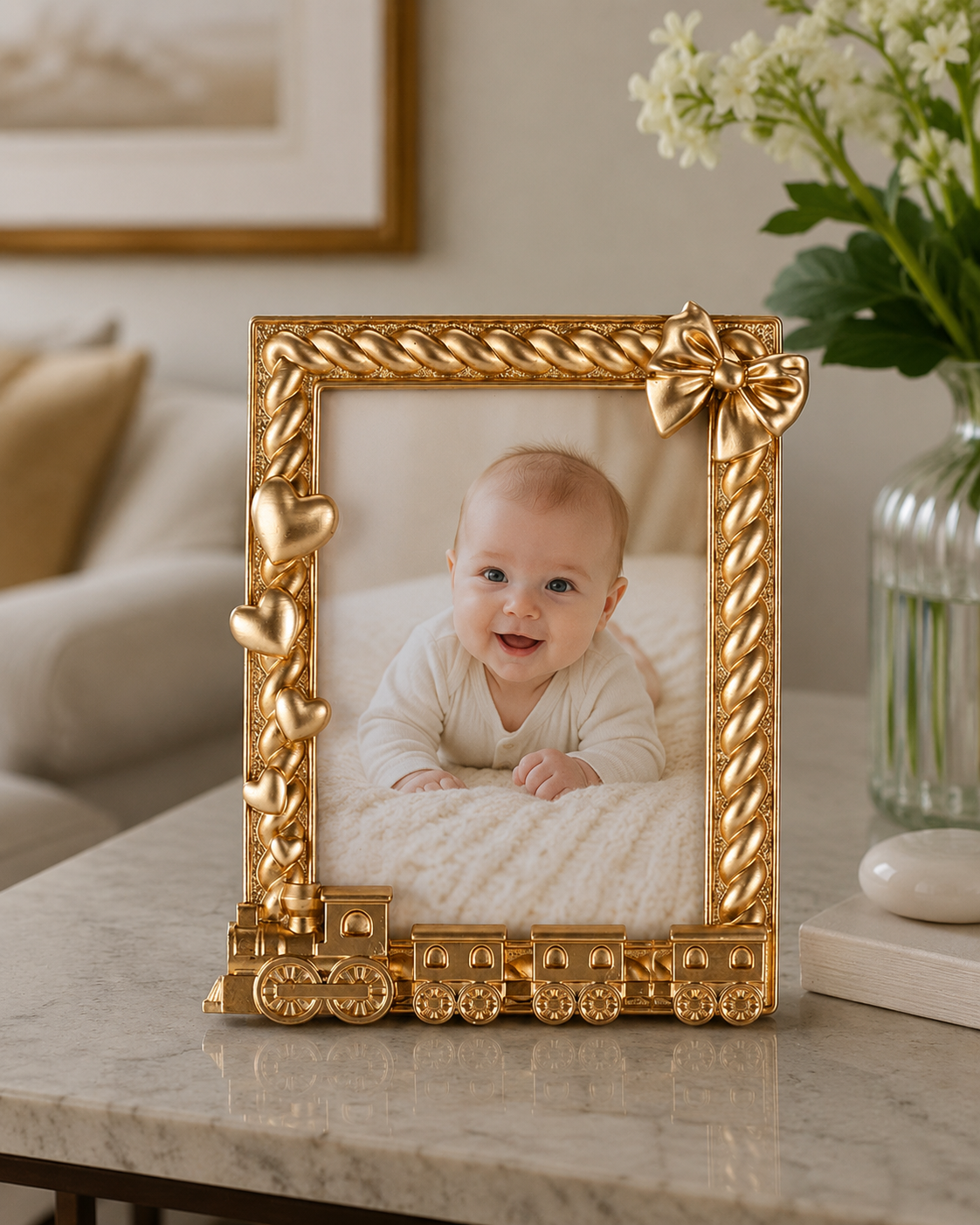 CORNICE TRENINO ENFANT HENRIETTE | in resina | 10x15cm