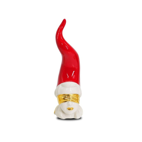CORNO DEA BENDATA SBORDONE PORCELLANE | in porcellana Capodimonte | 18cm