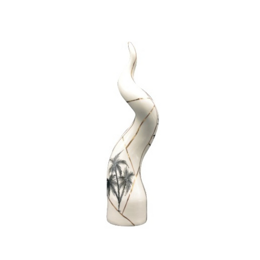 CORNO LEGORA GIAPPO BIANCO SBORDONE PORCELLANE | in porcellana Capodimonte vari colori | 26cm