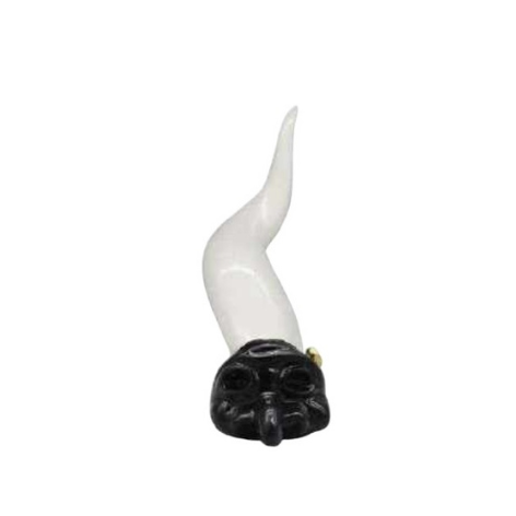 CORNO MASCHERA SBORDONE PORCELLANE | in porcellana Capodimonte | 9cm