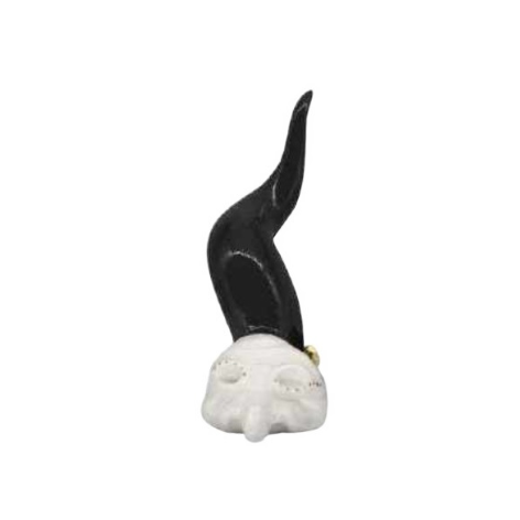 CORNO MASCHERA SBORDONE PORCELLANE | in porcellana Capodimonte | 9cm