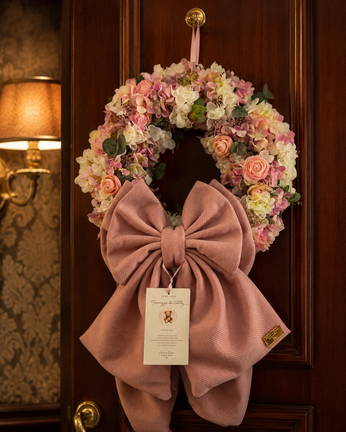 GHIRLANDA NASCITA TENEREZZA TEDDI MADAME FIOCCO' | 45cm