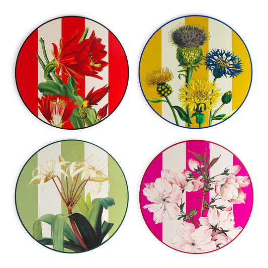 SET SOTTOPIATTI RIGHE HENRIETTE - in pvc e mdf - 4pz | Adele Chérie