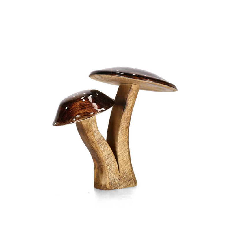 DECOR FUNGO JASPER STAND BIZZOTTO - legno di mango - 15x15x18cm | Adele Chérie