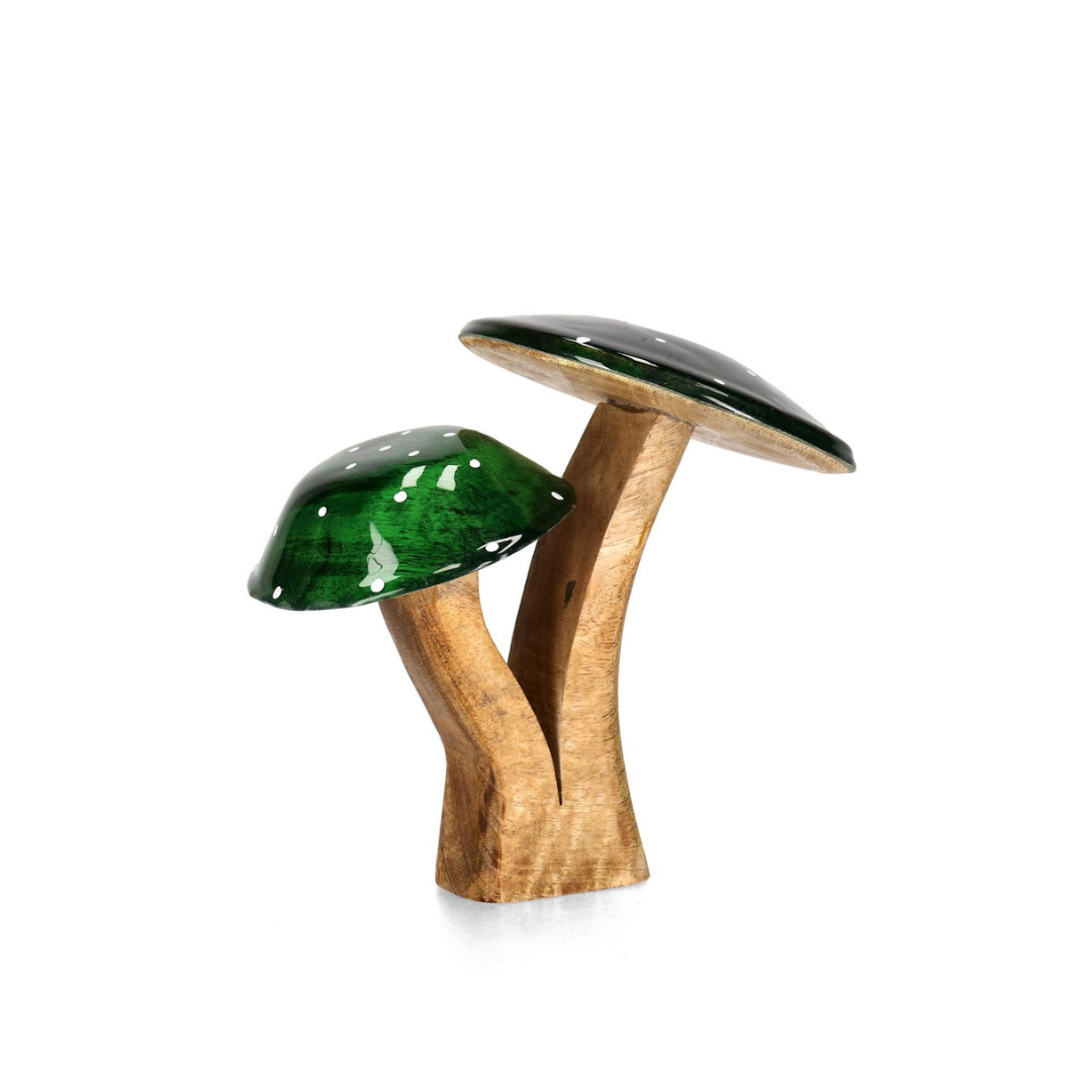 DECOR FUNGO JASPER STAND BIZZOTTO - legno di mango - 15x15x18cm - foto 2 | Adele Chérie