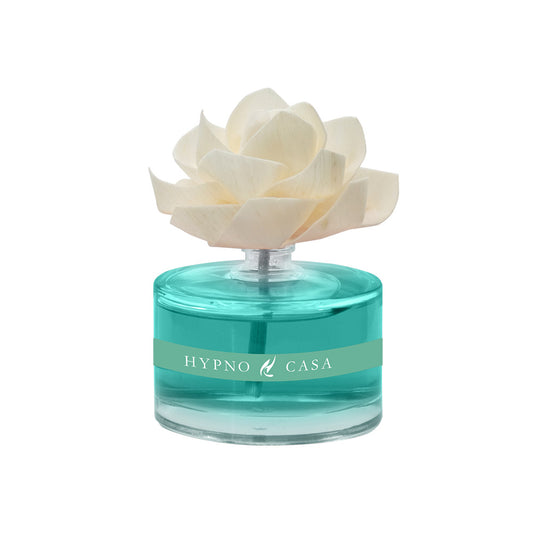 DIFFUSORE DI FRAGRANZA CON FIORE ACQUA MARINA HYPNO CASA | in vaso di vetro | varie misure