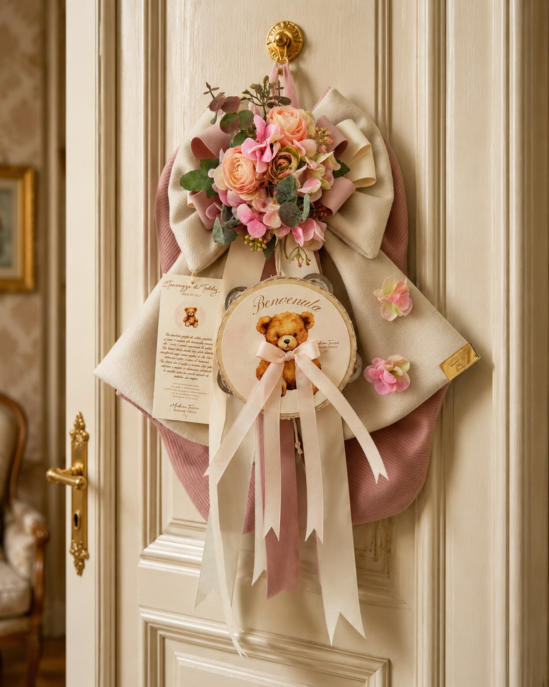 FIOCCO TENEREZZA TEDDI MADAME FIOCCO' - in velluto - 50cm | Adele Chérie
