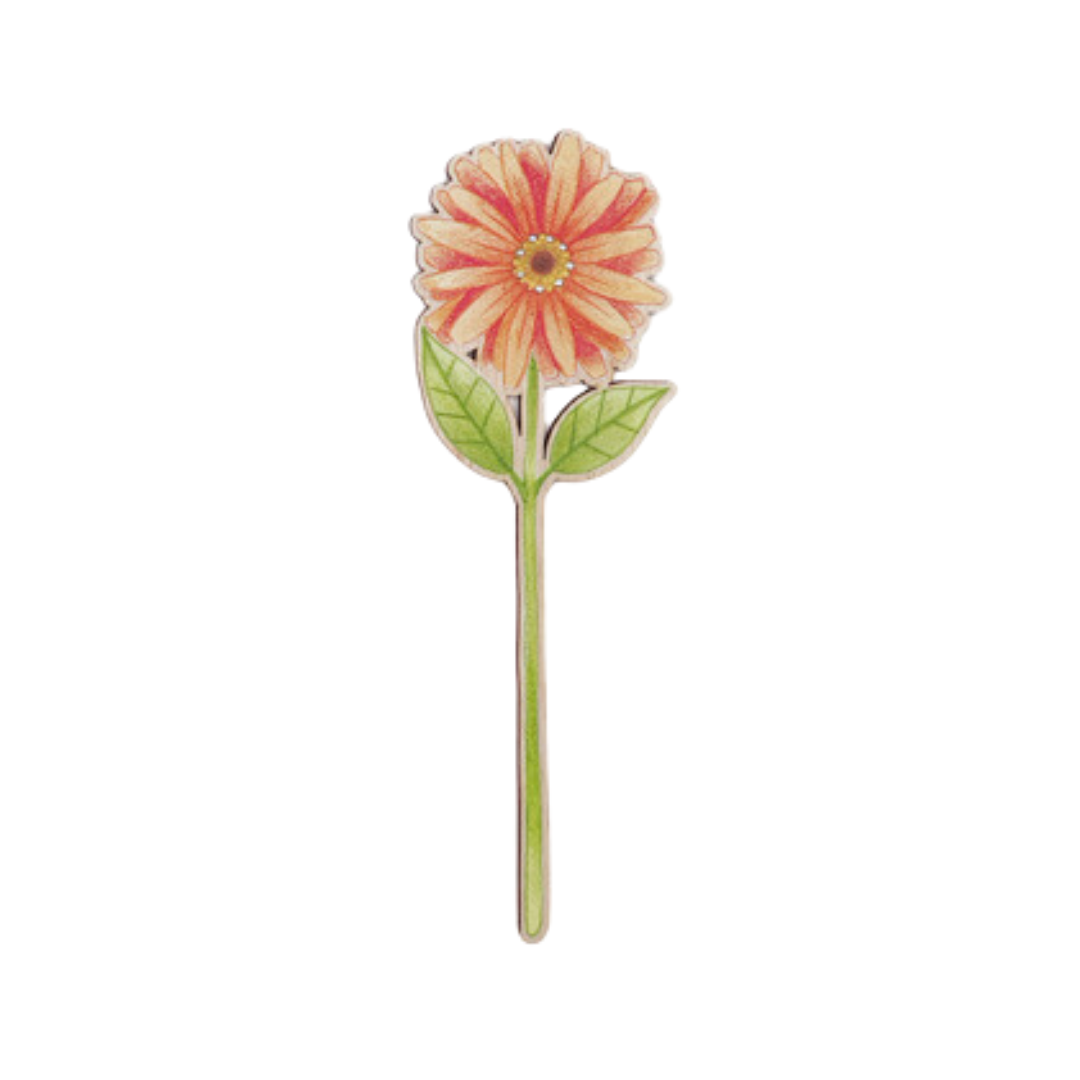 GERBERA DILLO CON UN FIORE ESTEGO - in legno - 5x15cm | Adele Chérie