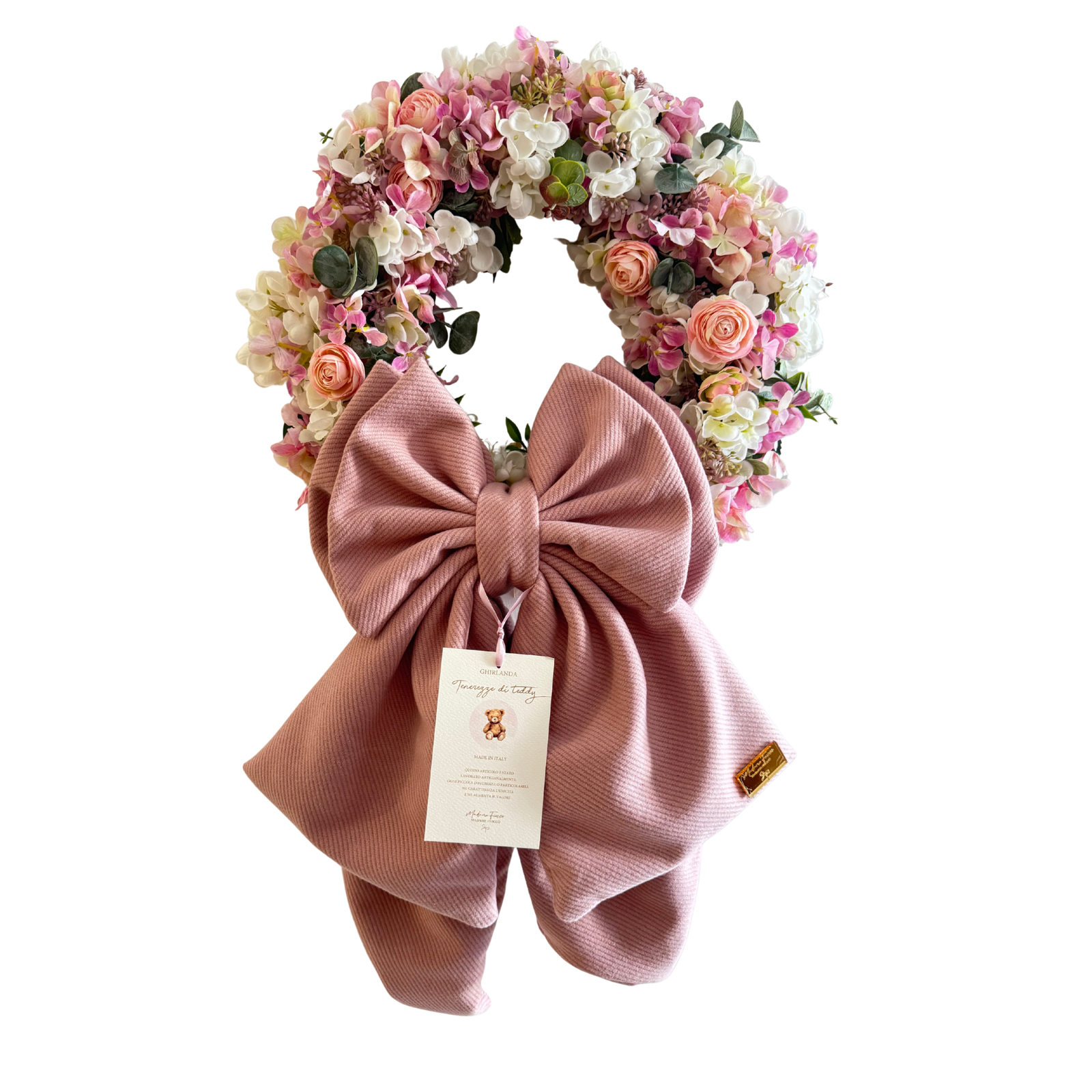 GHIRLANDA NASCITA TENEREZZA TEDDI MADAME FIOCCO' - 45cm | Adele Chérie
