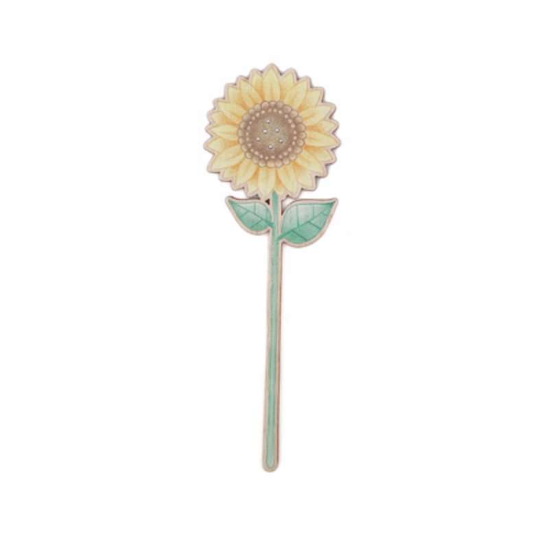 GIRASOLE DILLO CON UN FIORE ESTEGO - in legno - 5x15cm | Adele Chérie