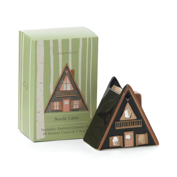 INCENSE HOUSES NORDIC CABIN PADDYWAX - con incenso e tealight | Adele Chérie