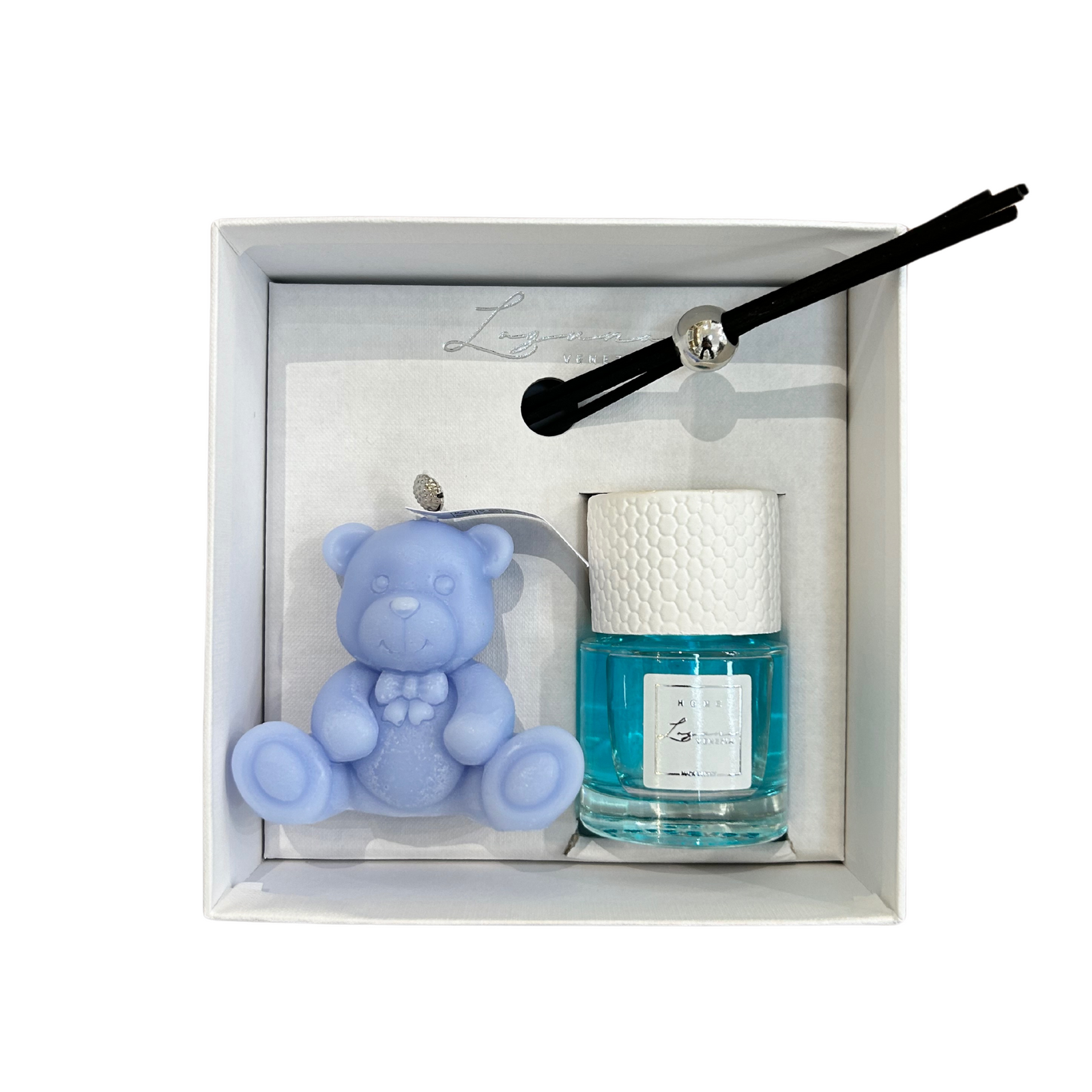 KIT BABY PROFUMATORE E CANDELA LAGUNA VENEZIA - varie profumazioni - 15x15cm - foto 3 | Adele Chérie