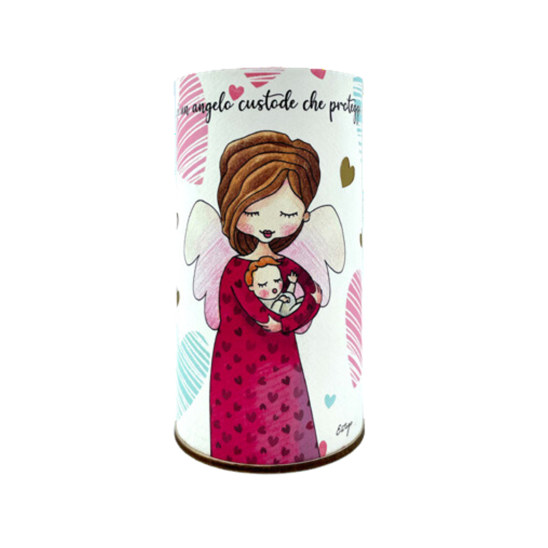 LAMPADA TONDA MAMMA ESTEGO - in laminato e legno - Ø9x17cm | Adele Chérie