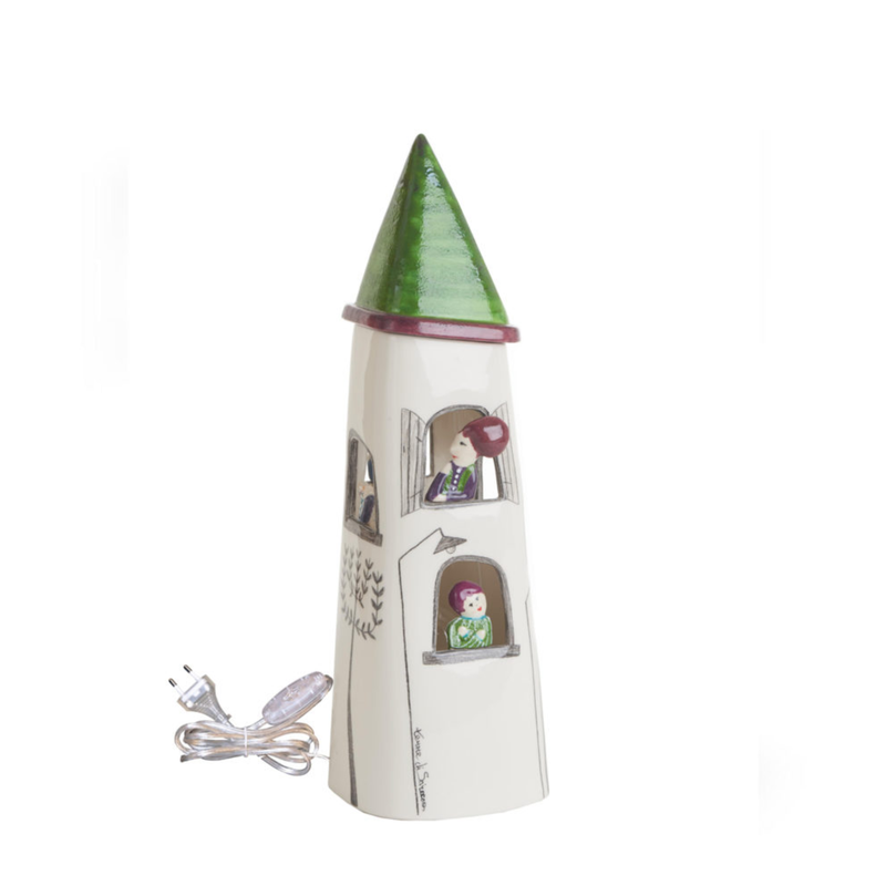 LAMPADA GRAFFITI CAMPANILE TERRE DI SCIROCCO - in ceramica - 12x15x50cm | Adele Chérie