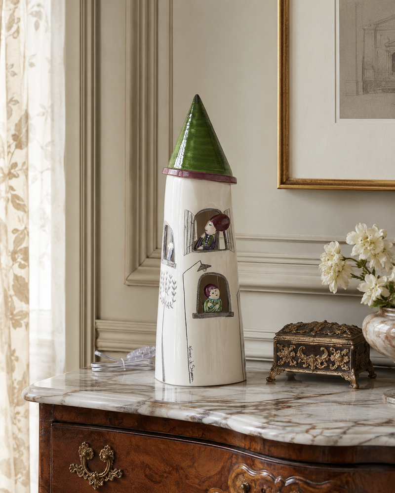 LAMPADA GRAFFITI CAMPANILE TERRE DI SCIROCCO - in ceramica - 12x15x50cm | Adele Chérie