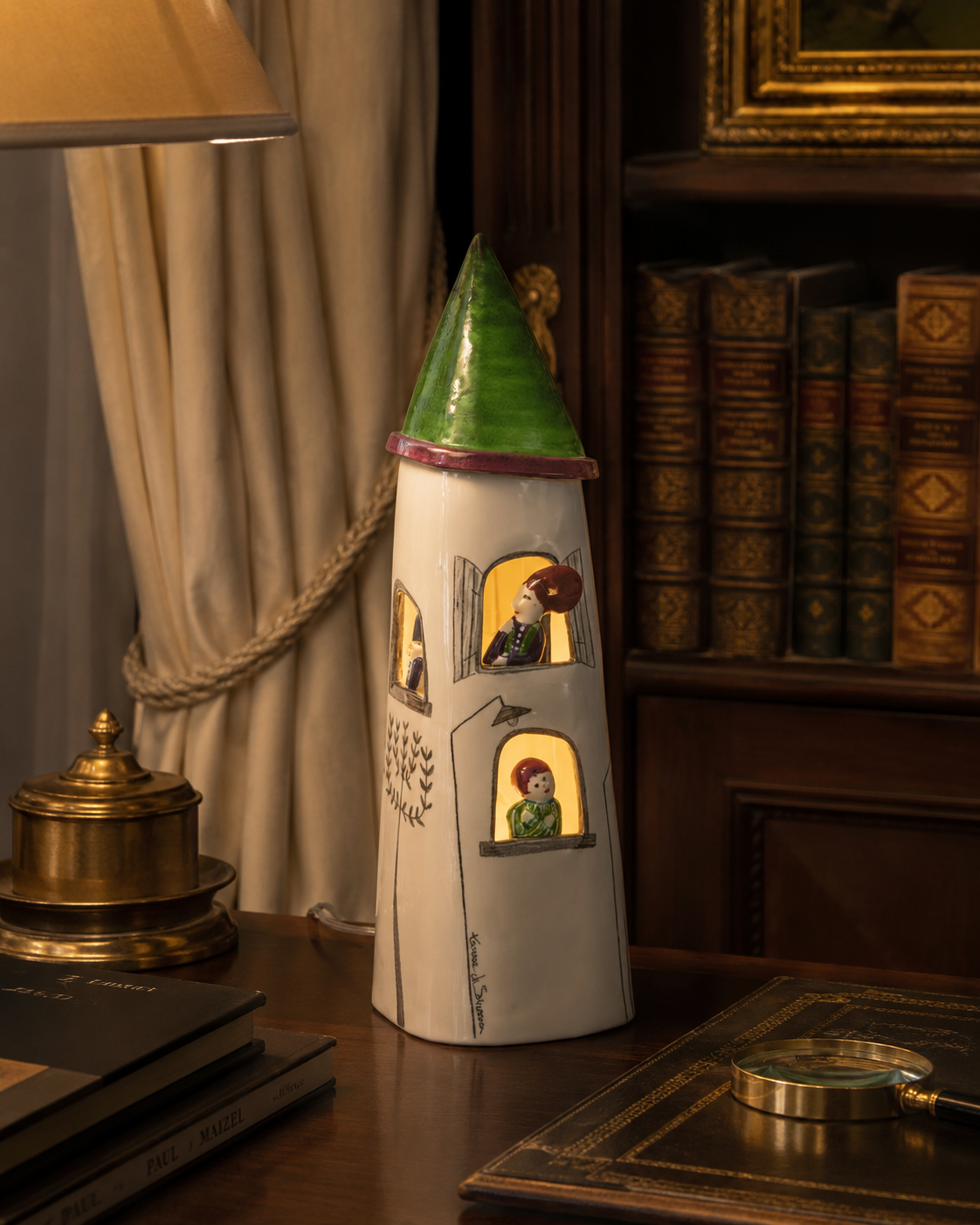 LAMPADA GRAFFITI CAMPANILE TERRE DI SCIROCCO | in ceramica | 12x15x50cm