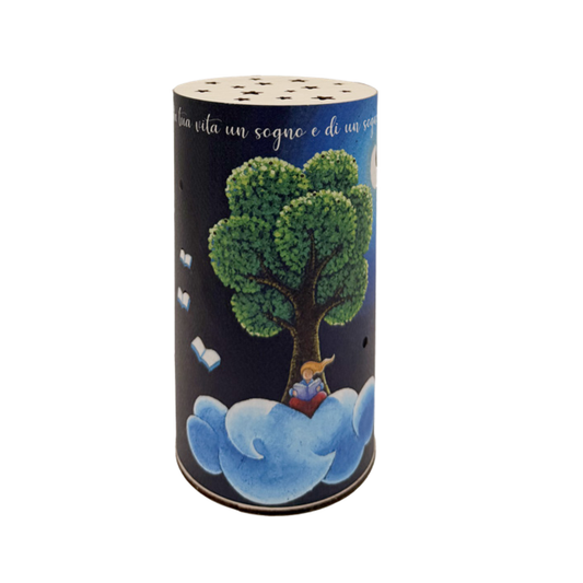 LAMPADA TONDA "ALBERO" ESTEGO | in laminato e legno | Ø9x17cm